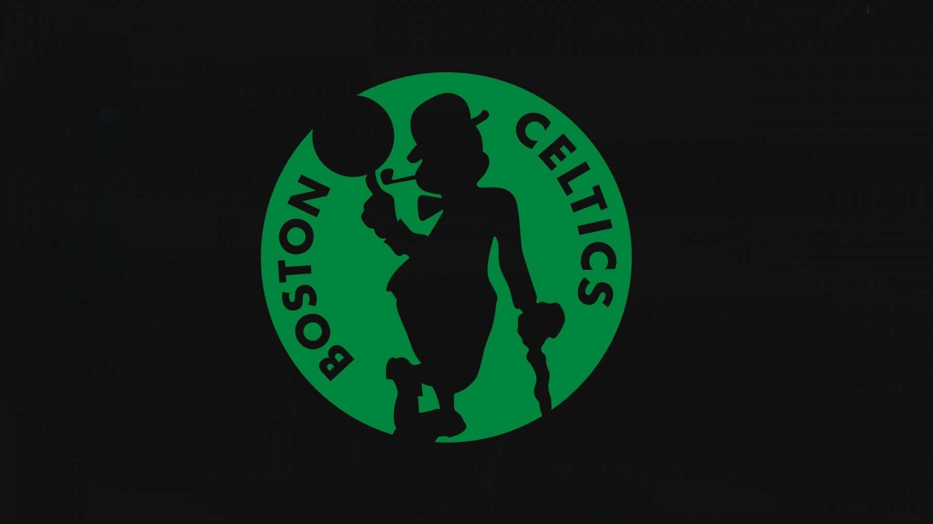 Logode Los Celtics En Negro Y Verde Fondo de pantalla