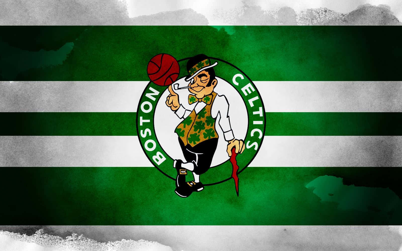 Bandieracon Il Logo Dei Celtics Sfondo