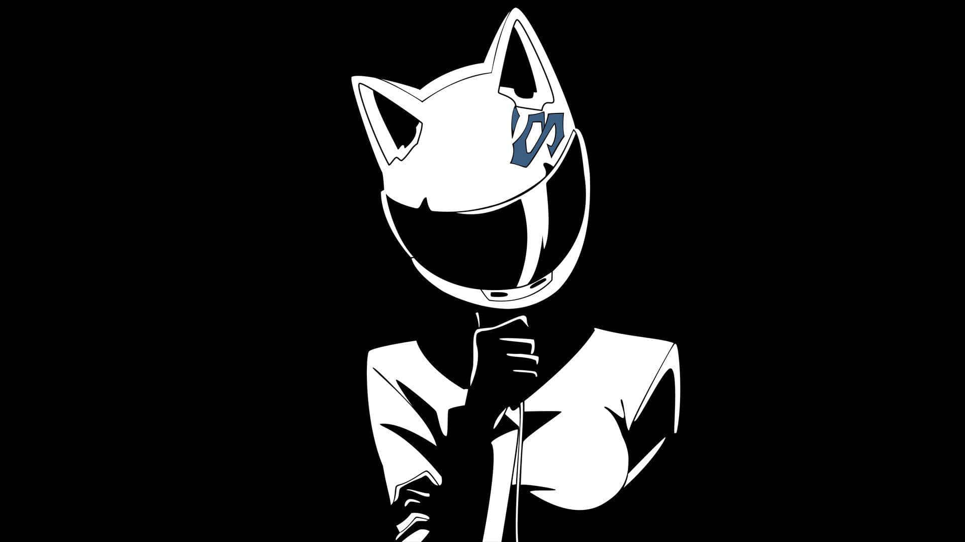 Celty In Black And White Anime Pfp Wallpaper
