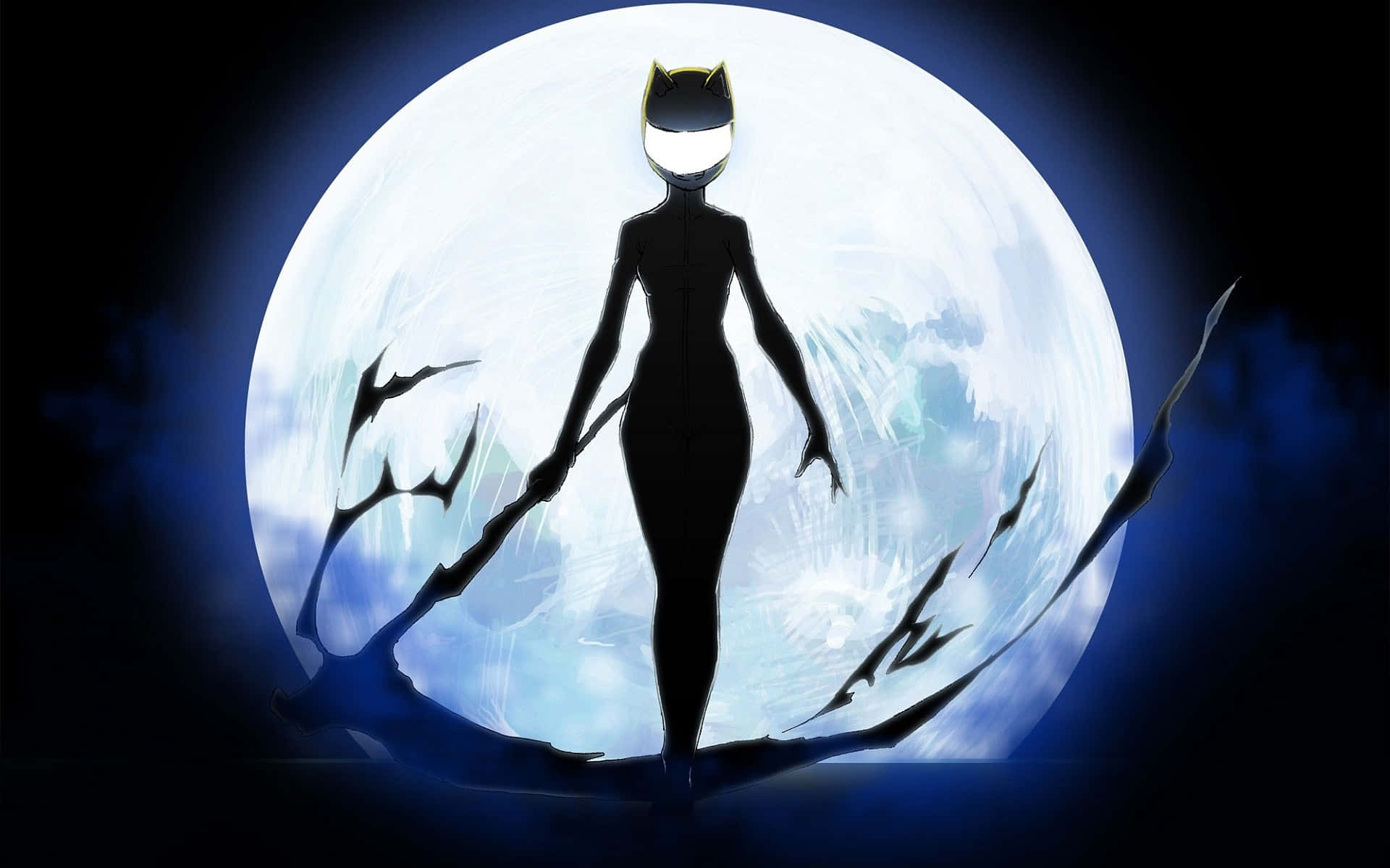 Mysterious and Powerful Celty Sturluson Riding her Motorcycle Wallpaper