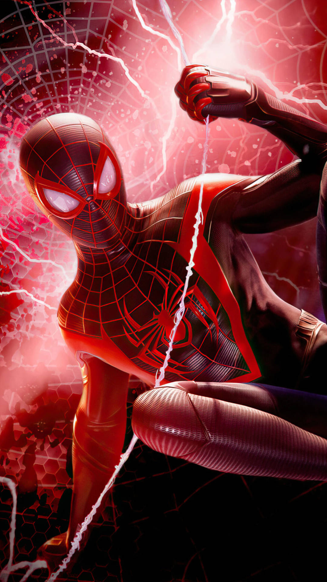 Celular Homem-aranha Red Lightning Papel de Parede