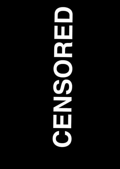 Censored Content Black Background PNG