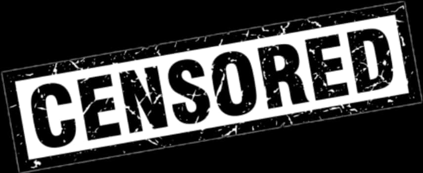 Censored Stamp Blackand White PNG