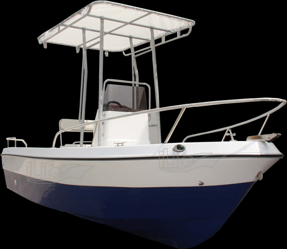 Center Console Fishing Boat Isolated PNG