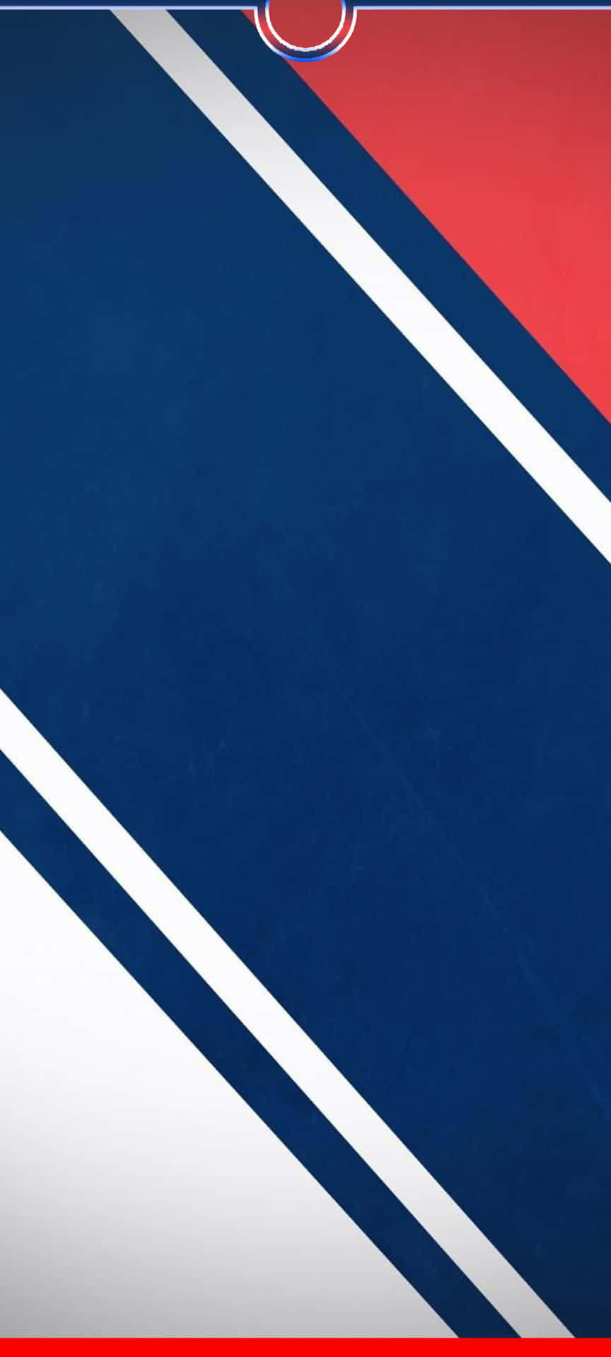 Det nye New York Rangers-logo vises på en blå og rød baggrund. Wallpaper