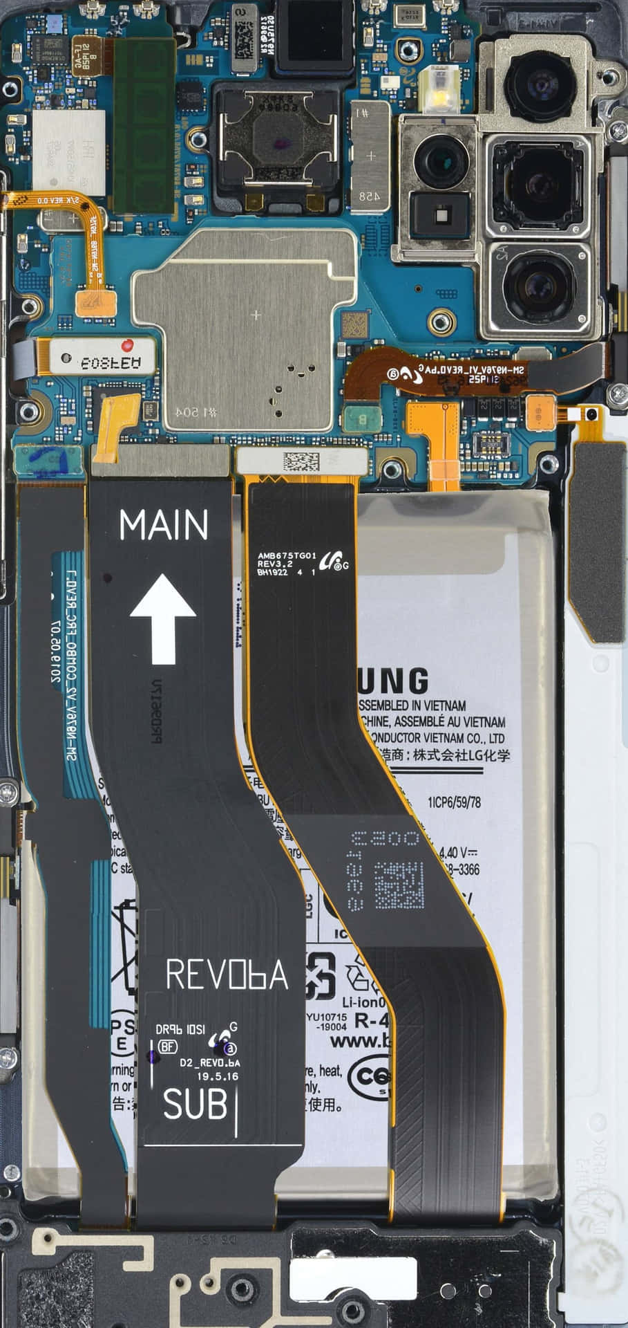 Samsung Galaxy S9 Motherboard Baggrund Wallpaper