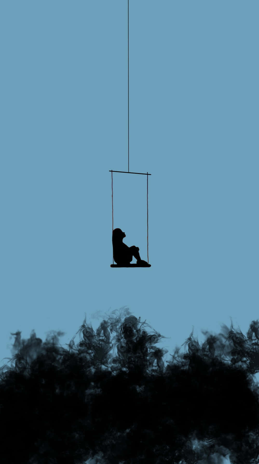 A Person Is Sitting On A Swing Wallpaper