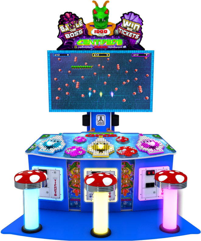 Centipede Arcade Cabinet Gameplay PNG