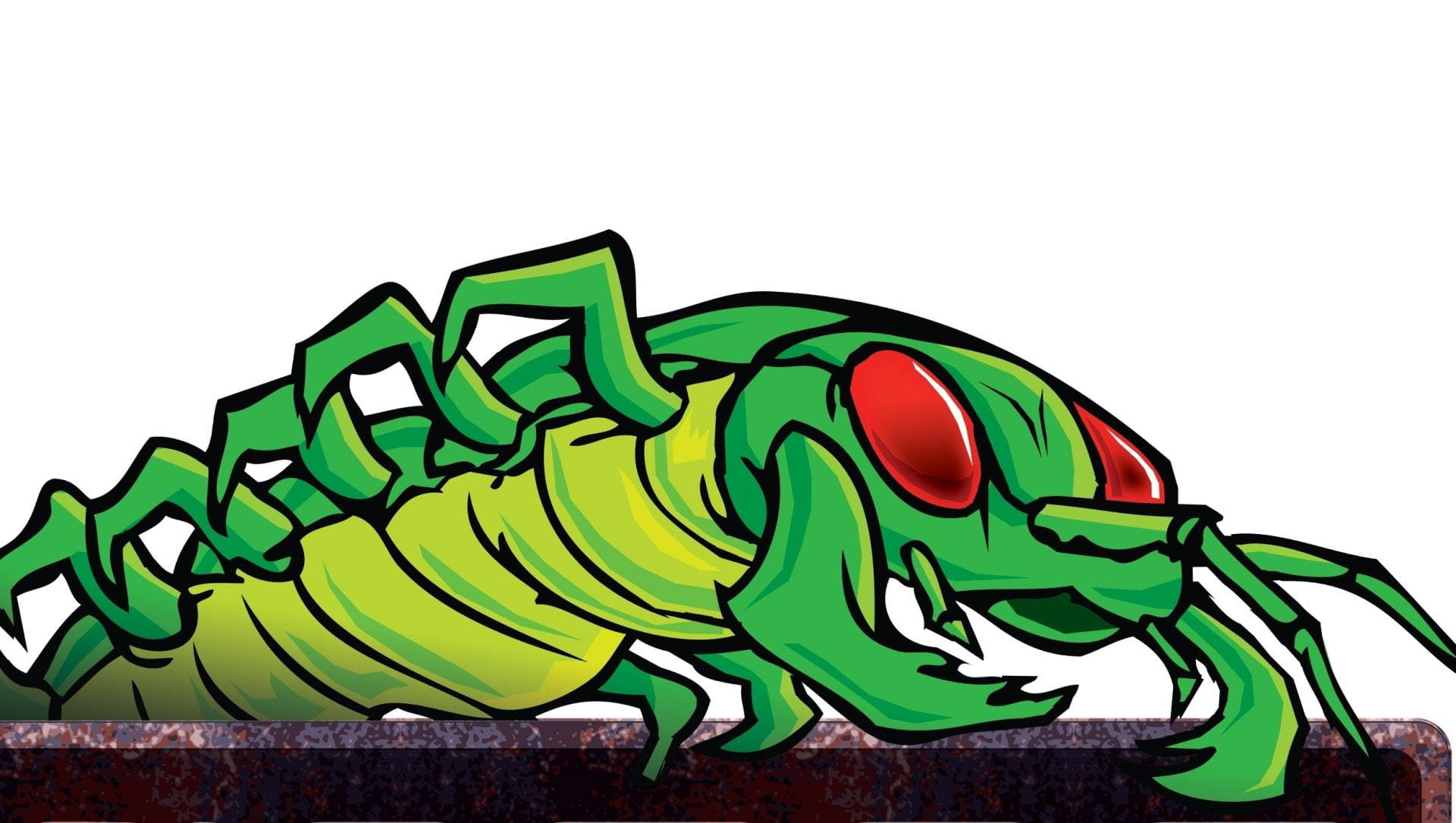 Centipede Cartoon Drawing Green Wallpaper