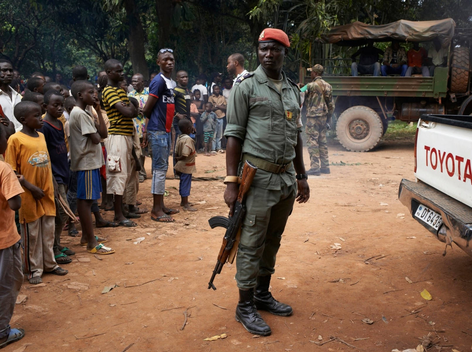 Central African Republic Soldier Holding Gun Wallpaper