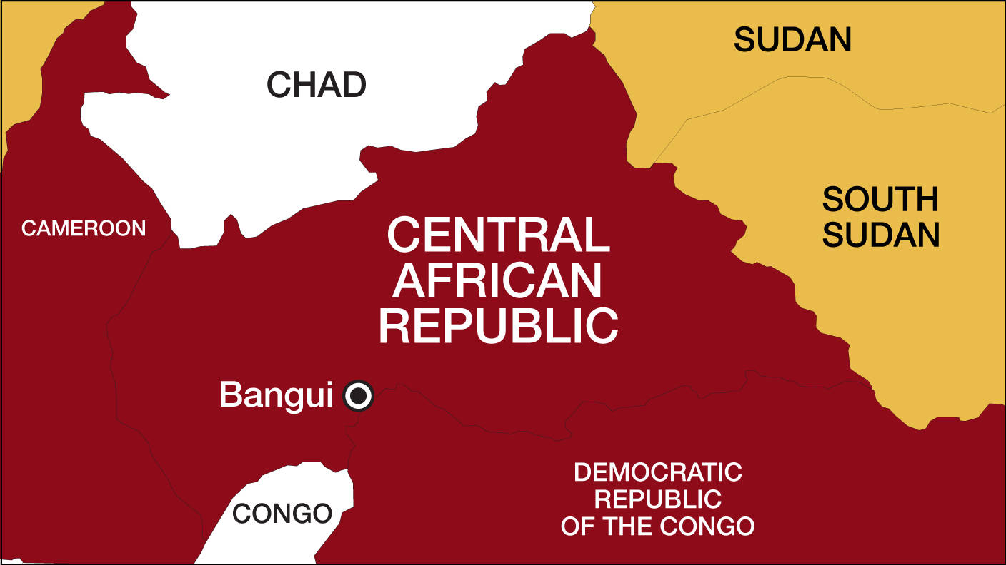 Zentralafrikanischerepublik Weltkarte Wallpaper