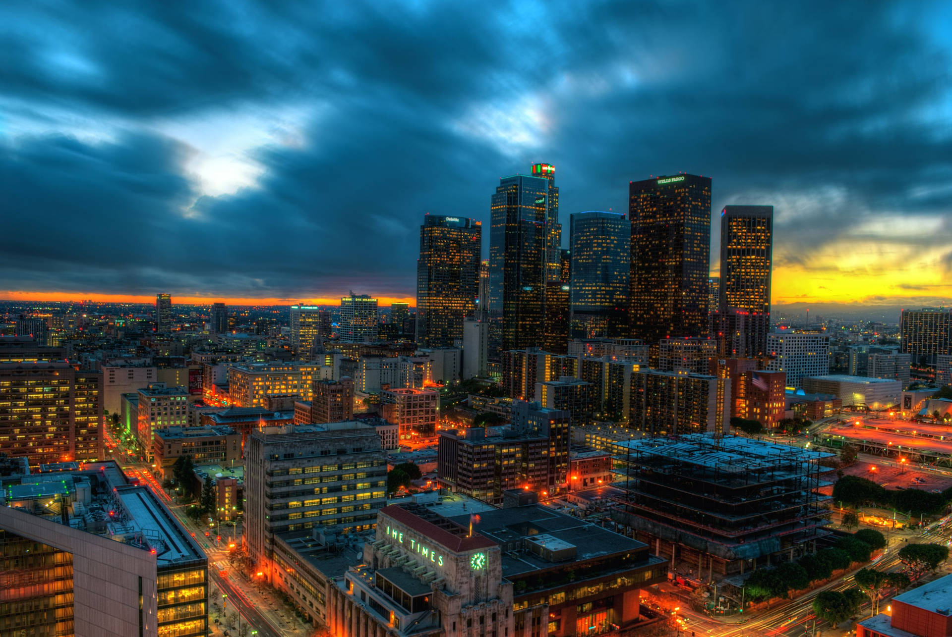 Central Los Angeles Sunset Wallpaper