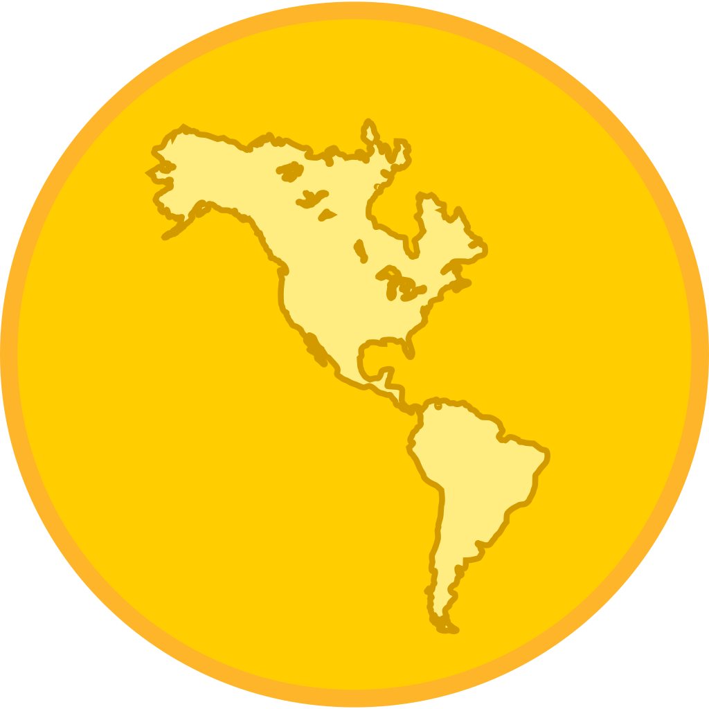 Centraland South America Map Icon PNG