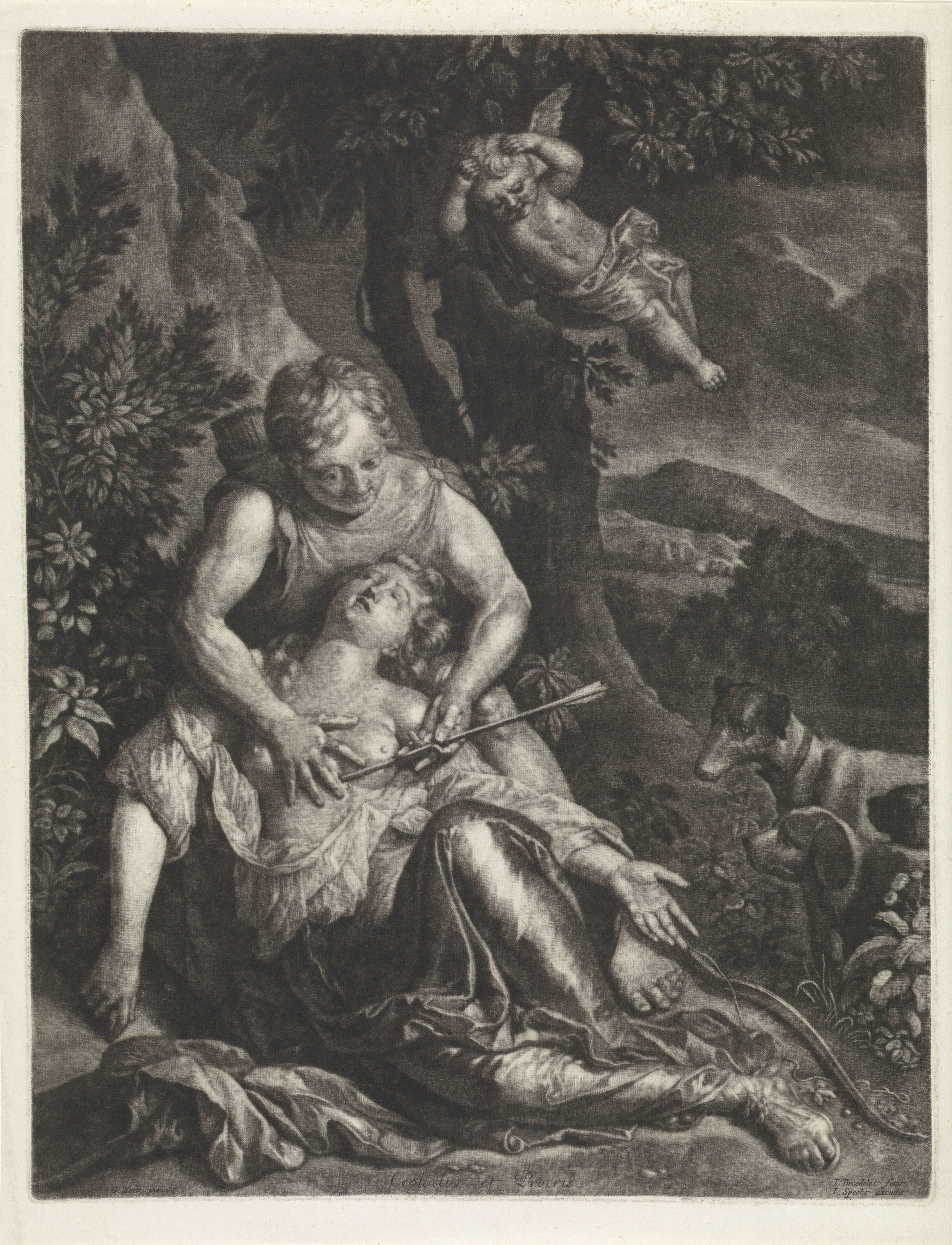 Cephalus en Procris Wallpaper