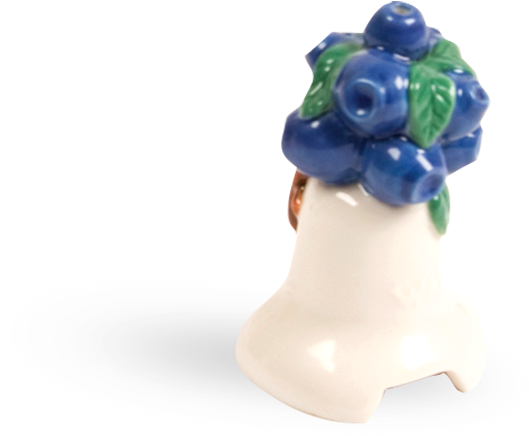 Ceramic Blueberry Decorative Bell PNG