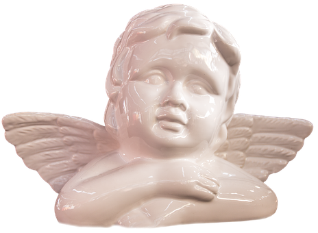Ceramic Christmas Angel Figurine PNG