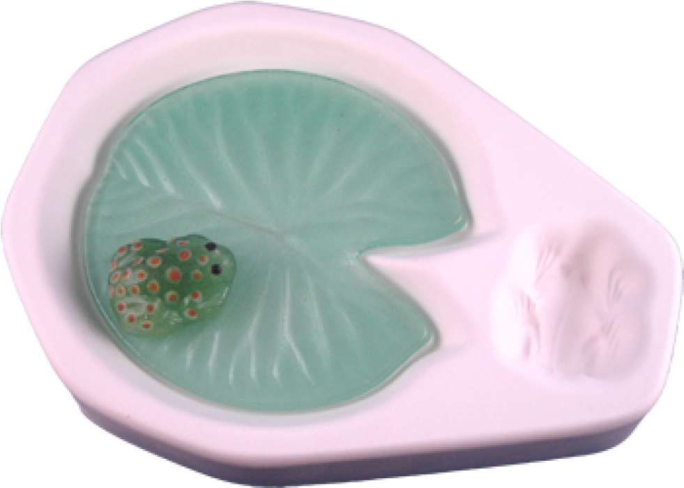 Ceramic Lily Pad Soap Dish PNG