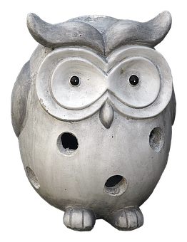 Ceramic Owl Figurine PNG