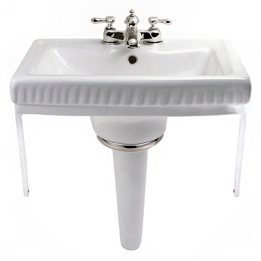 Ceramic Pedestal Sink Png 05242024 PNG