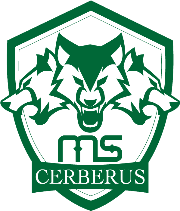 Cerberus Logo Greenand White PNG