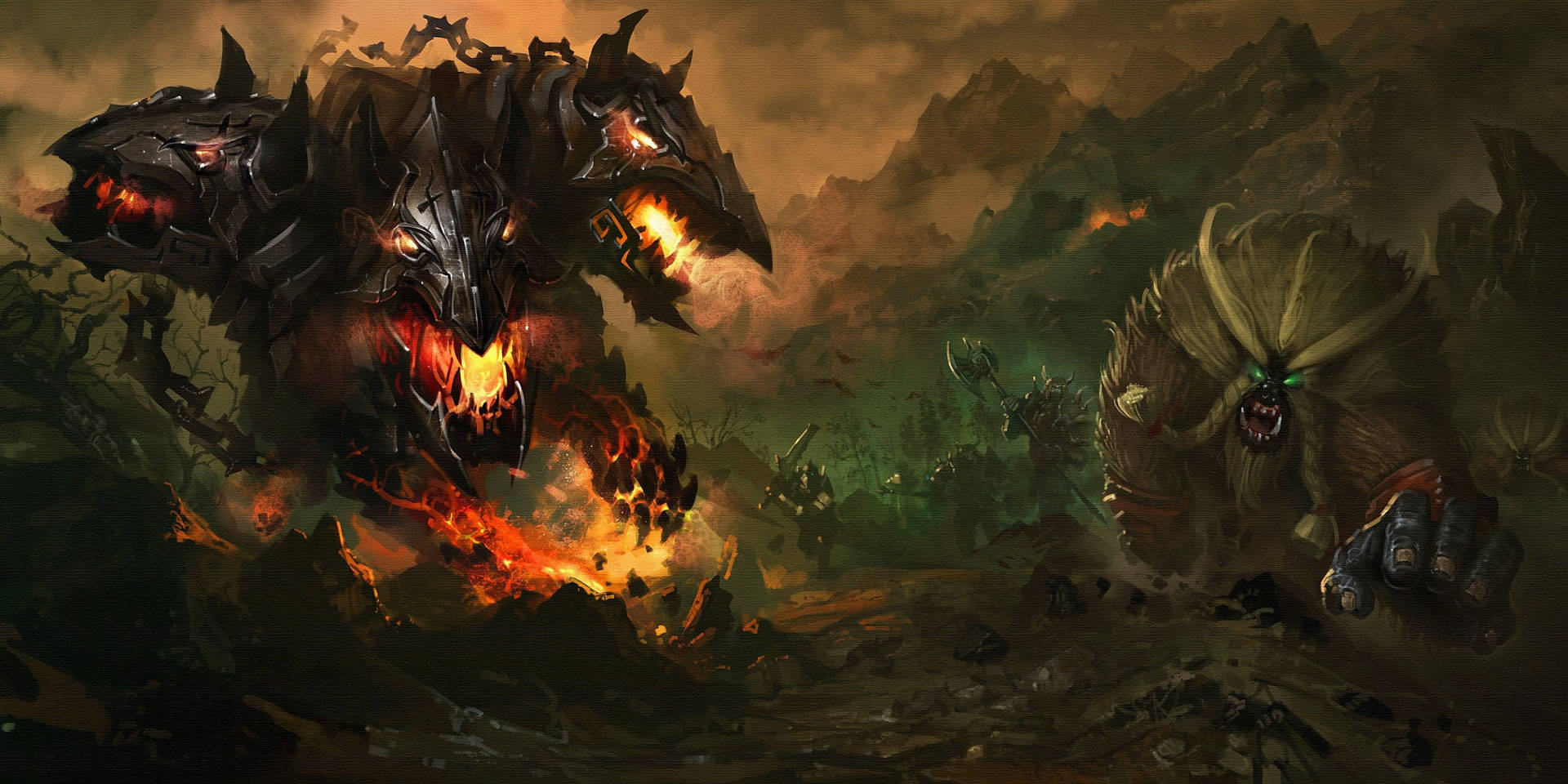 Cerberus Monster War Background