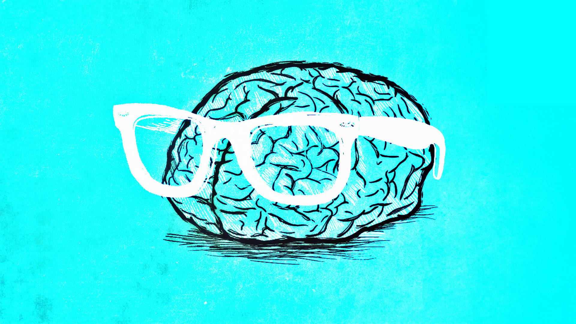 Cerebral Cortex Bærer Et Par Briller. Wallpaper