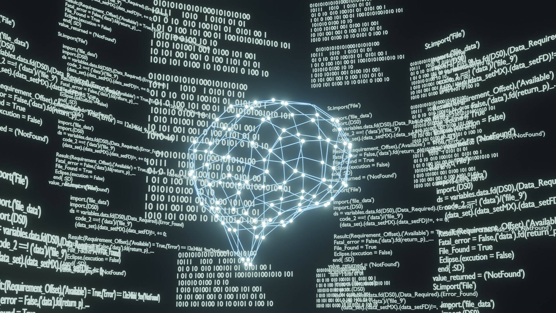 Zerebraleillustration Mit Binären Codes Wallpaper