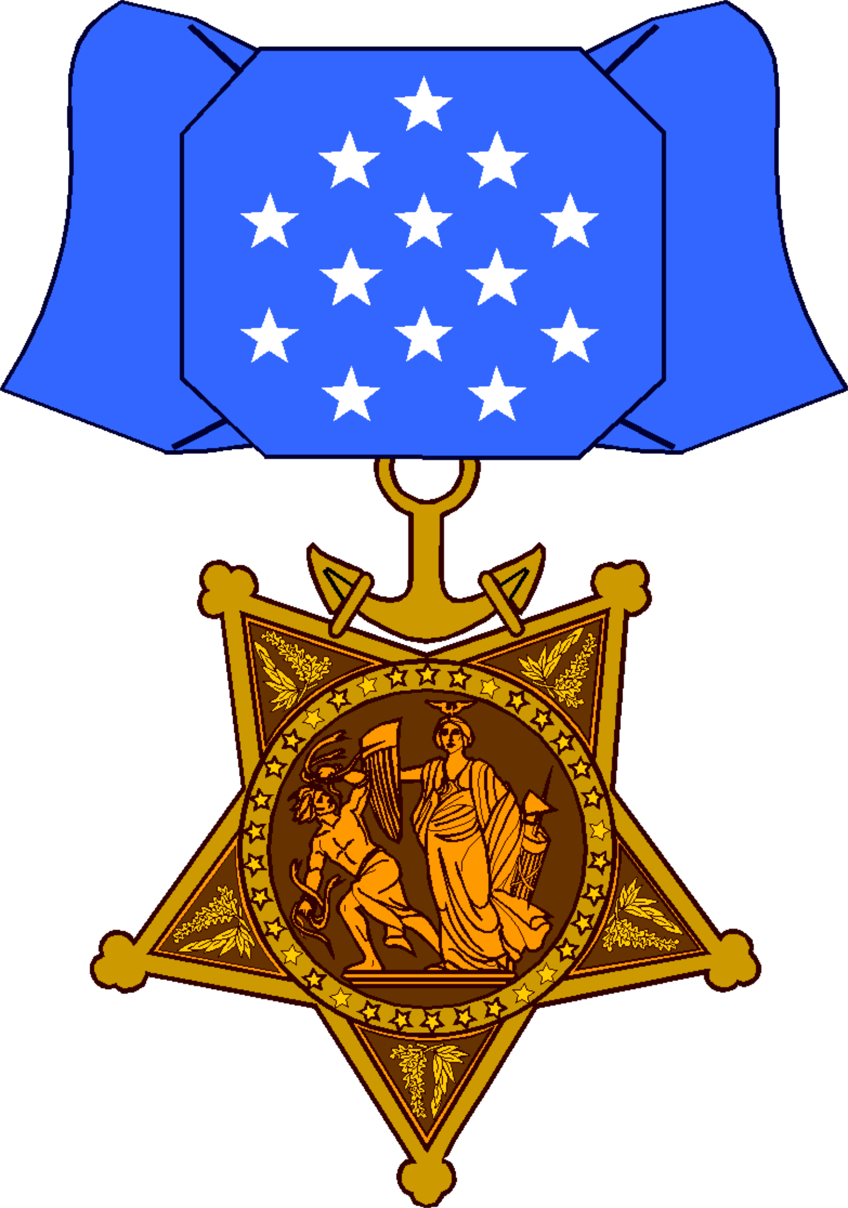 Ceremonial Military Medal Graphic PNG