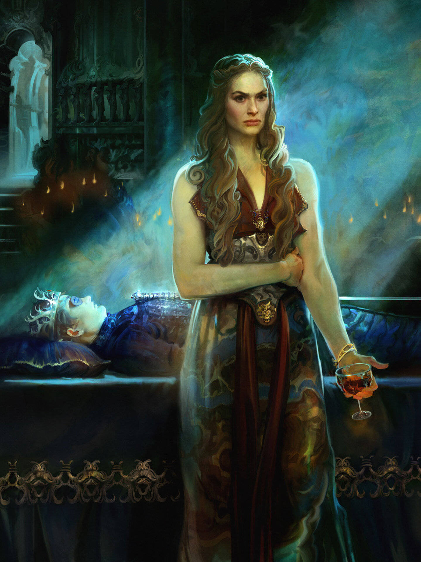 Cersei Lannister Exquisite Painting Wallpaper