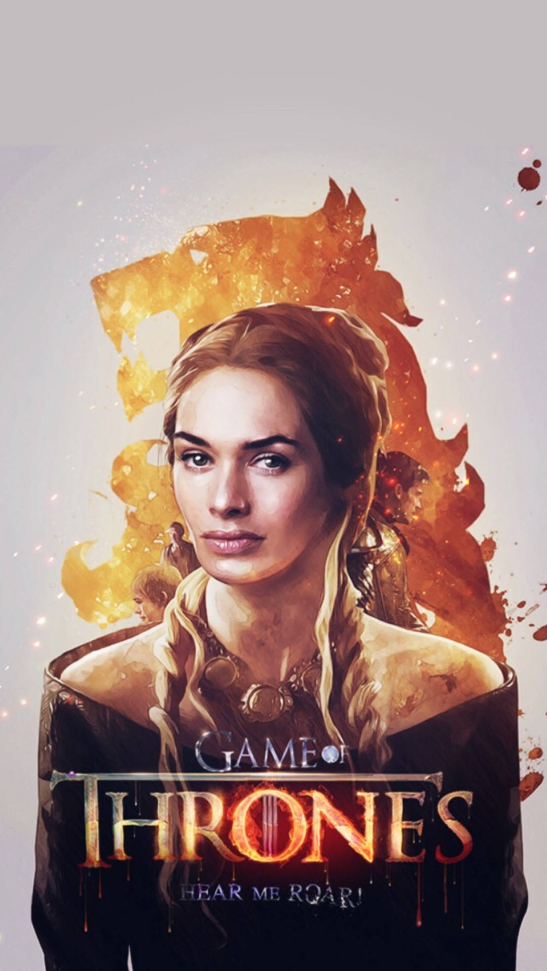 Cersei Lannister Fiery Art Wallpaper