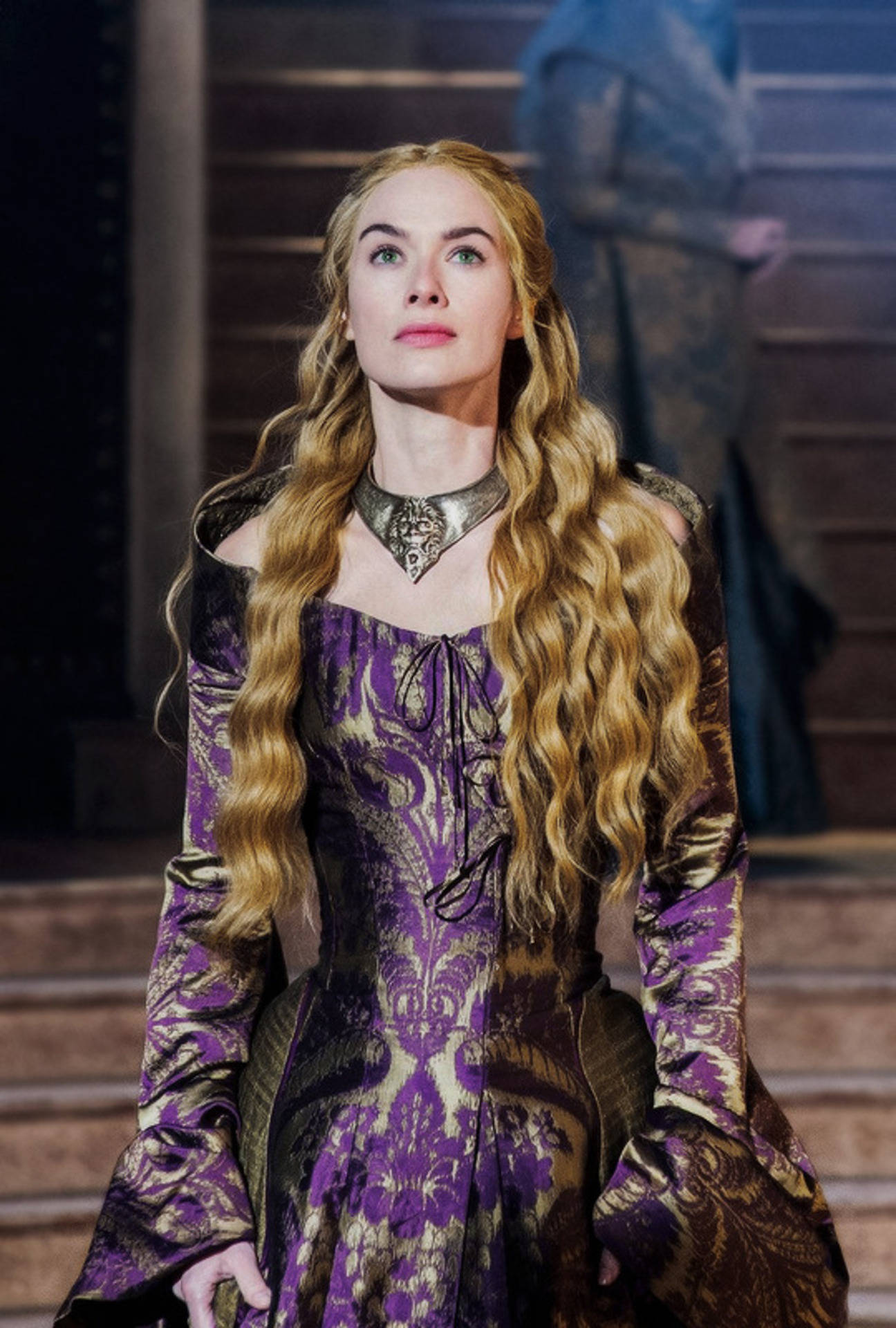 Cersei Lannister In Violet Gown Wallpaper