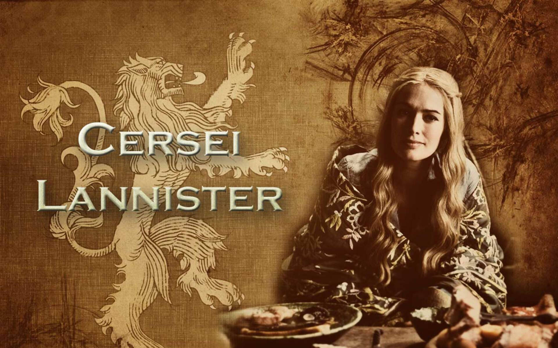 Cersei Lannister Sepia Art Wallpaper