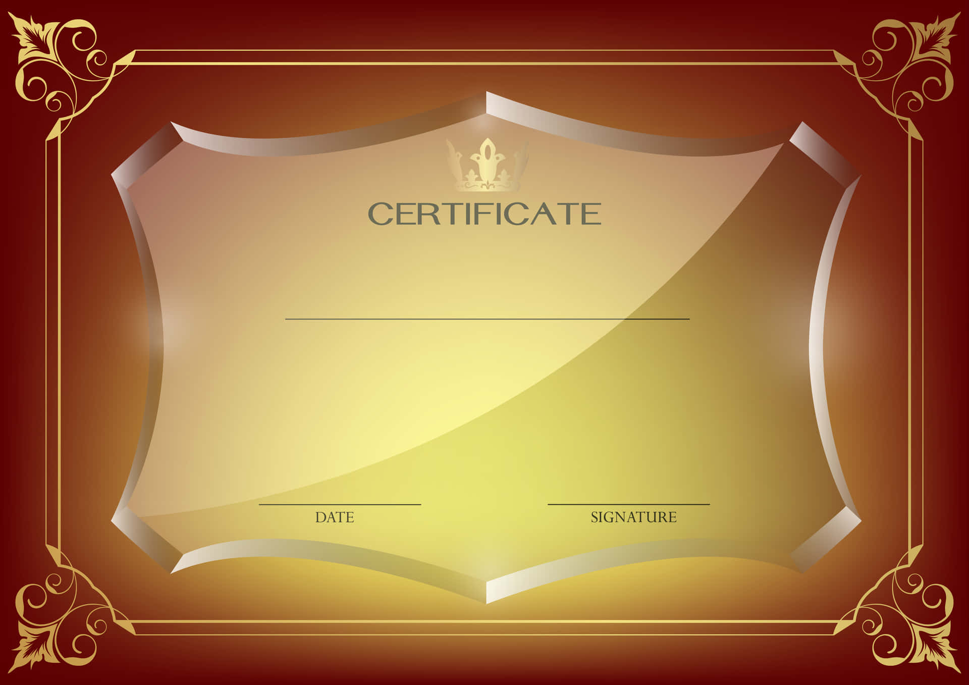An Illustration of a Stylish Certificate