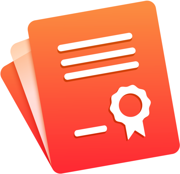 Certificate Template Icon PNG