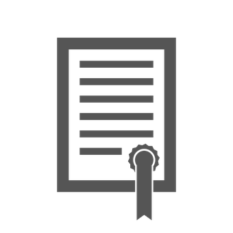 Certified Document Icon PNG
