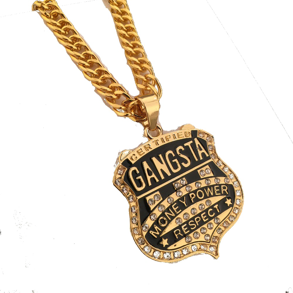 Certified Gangsta Gold Necklace PNG