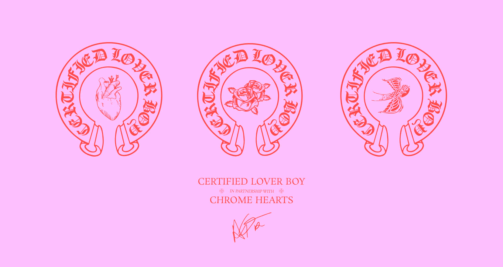Certified Lover Boy X Chrome Hearts Wallpaper