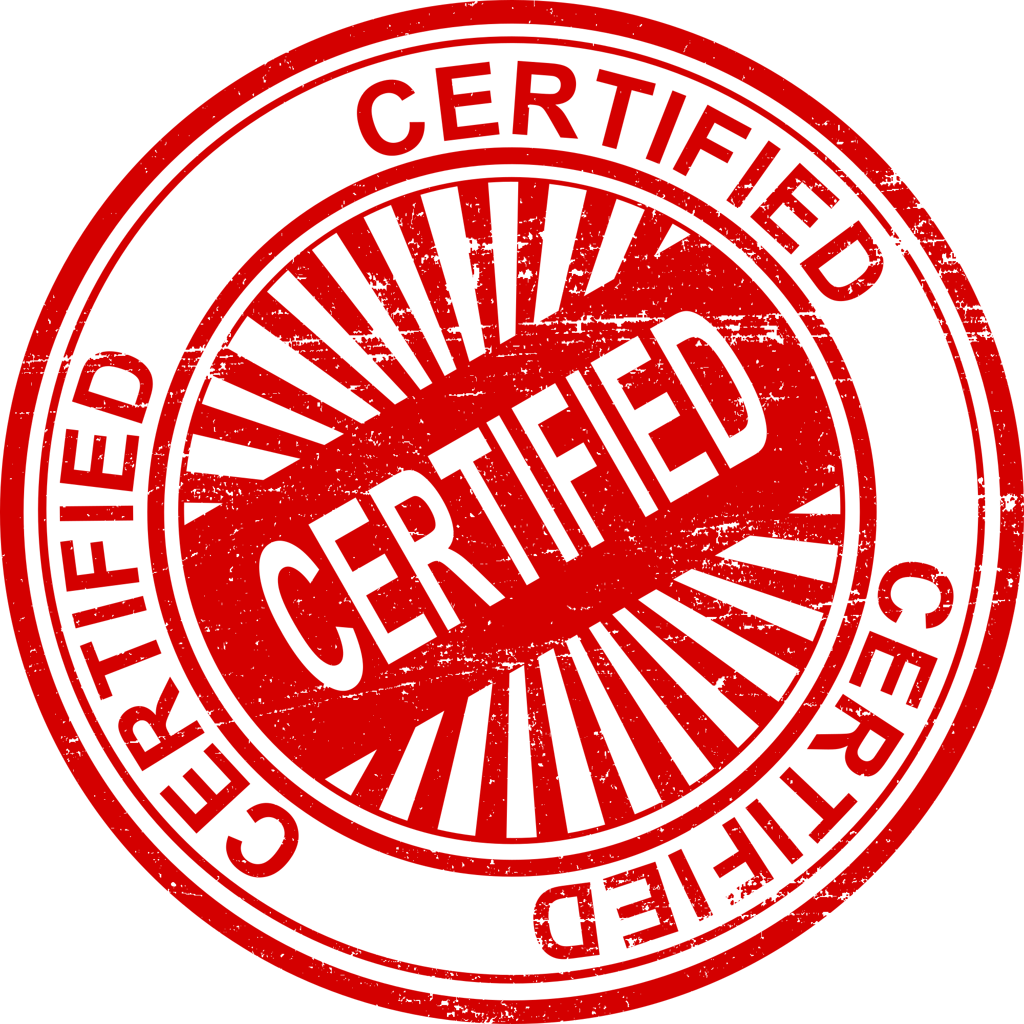 Certified Stamp Red Seal PNG