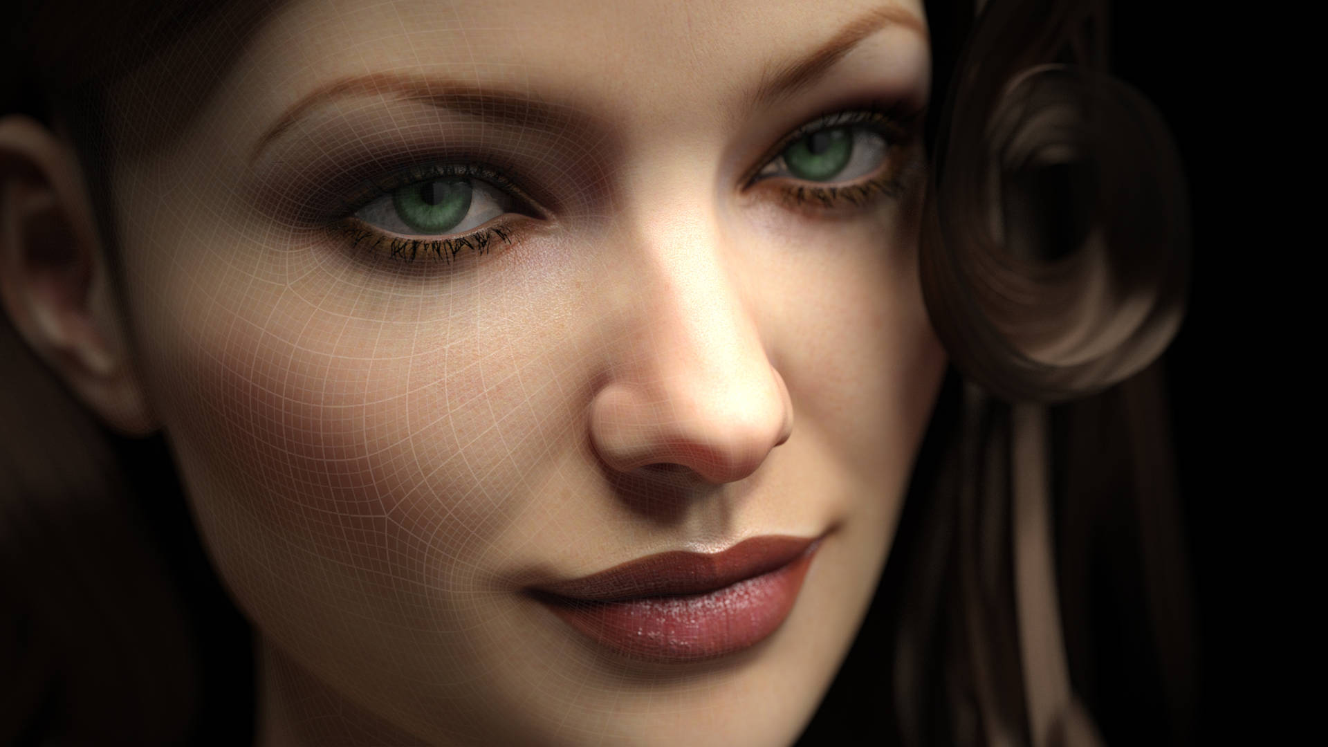 Cgi Green-eyed Women Background