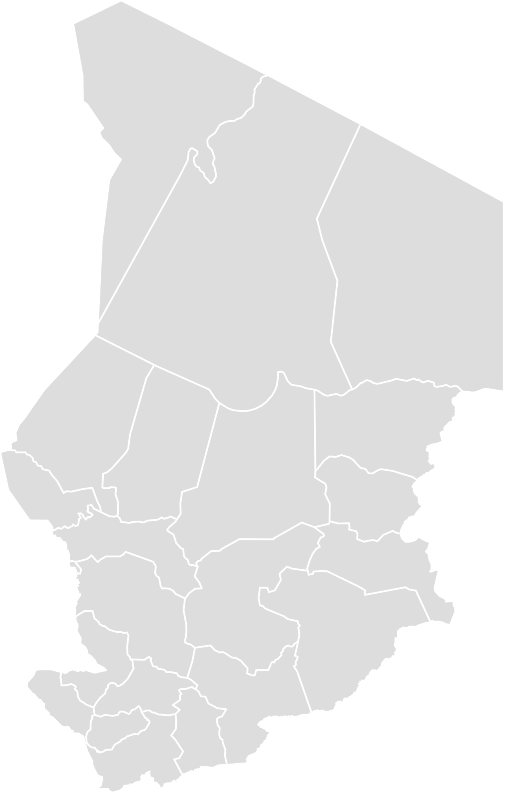 Chad Administrative Map Outline PNG