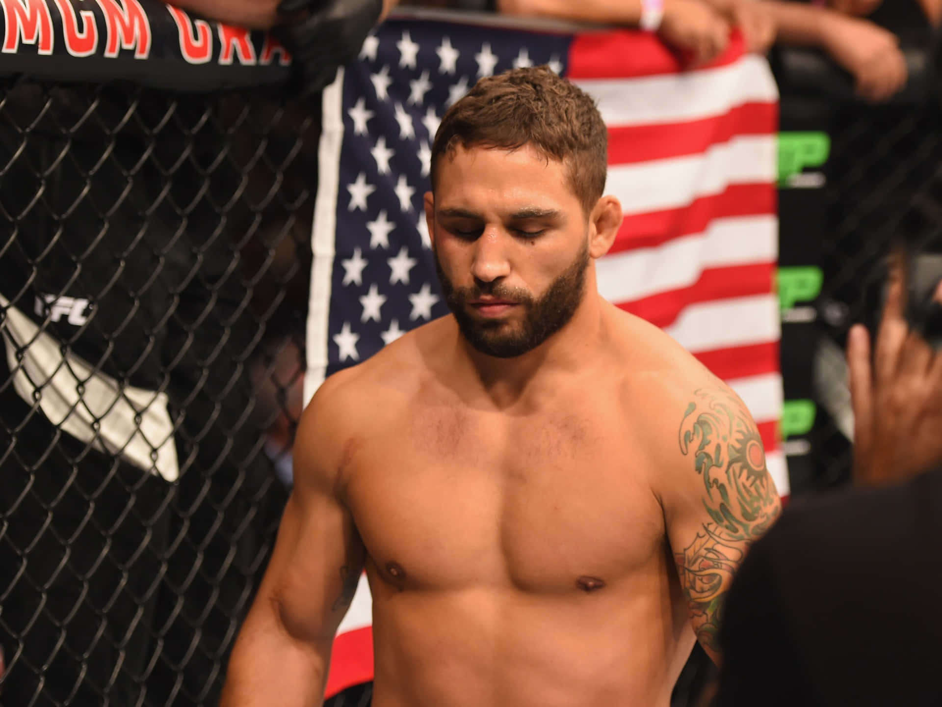 Chad Mendes Inside The Ufc Octagon Wallpaper
