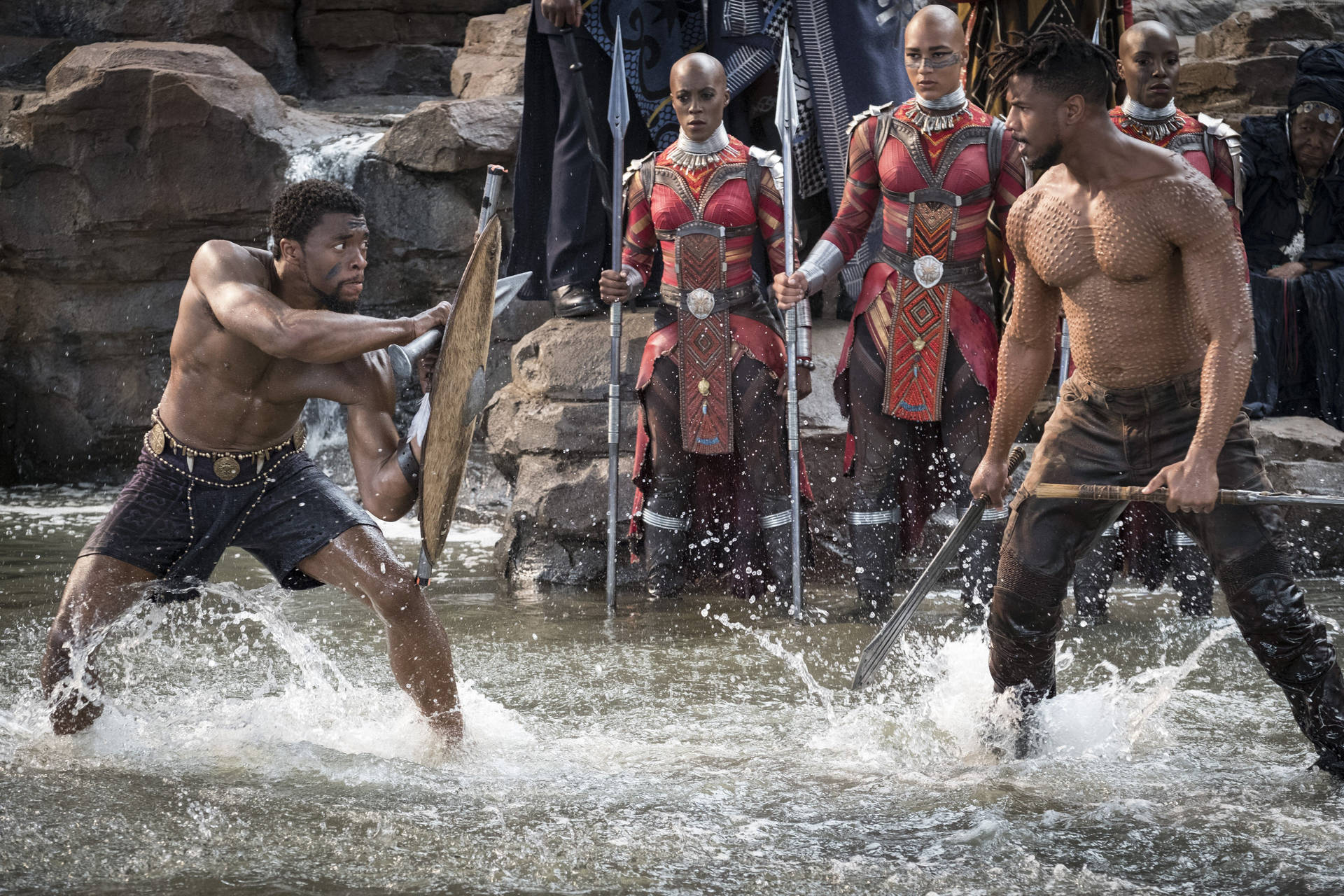 Chadwick Boseman Black Panther Versus Killmonger Picture