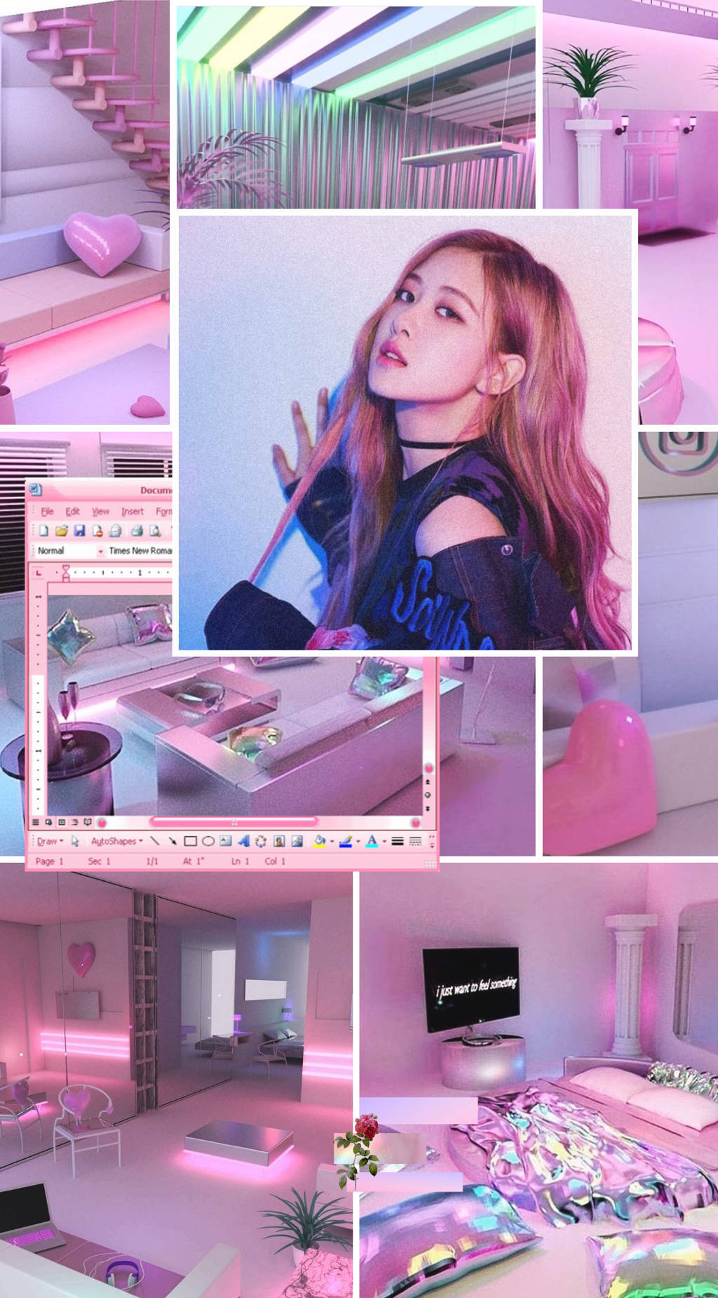 Chaeyoung Themed Pink Aesthetic Desktop Wallpaper Wallpaper