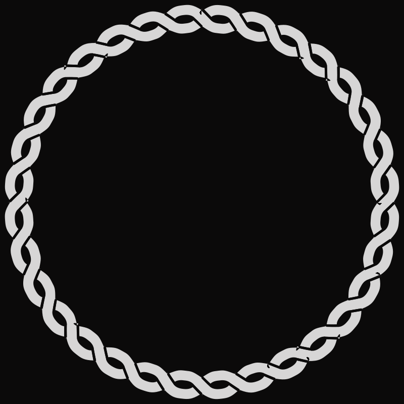 Chain Link Circle Graphic PNG