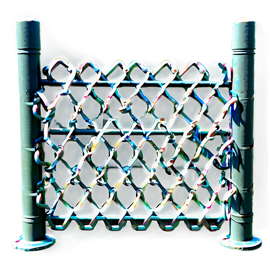 Chain Link Fence Rolling Gate Png 06122024 PNG