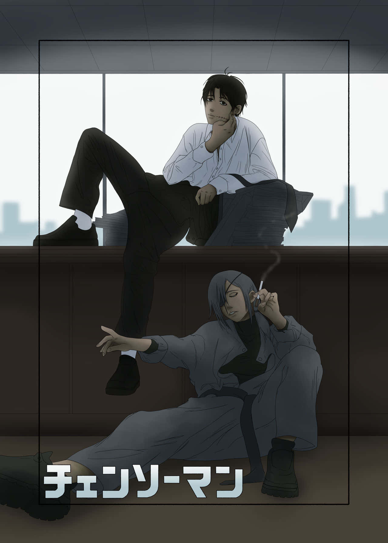 Personajes De Chainsaw Man Relajándose Fondo de pantalla