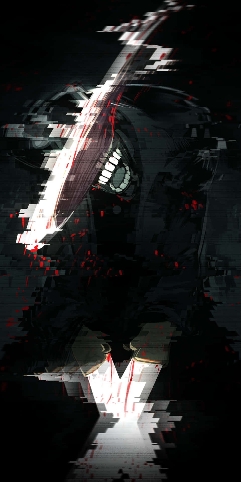 Arte De Katana Man De Chainsaw Man Fondo de pantalla