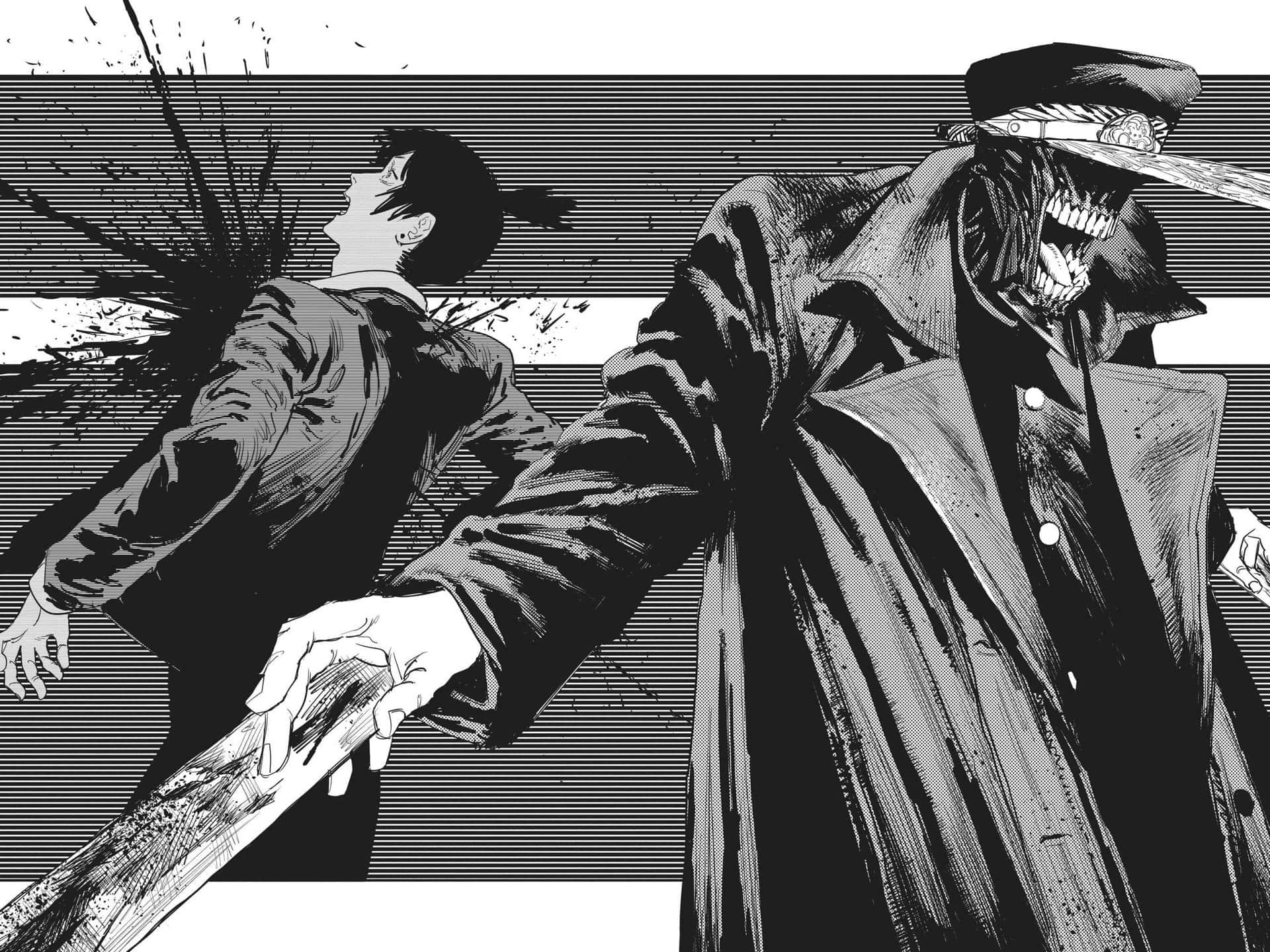 Ataque De Katana Man De Chainsaw Man Fondo de pantalla