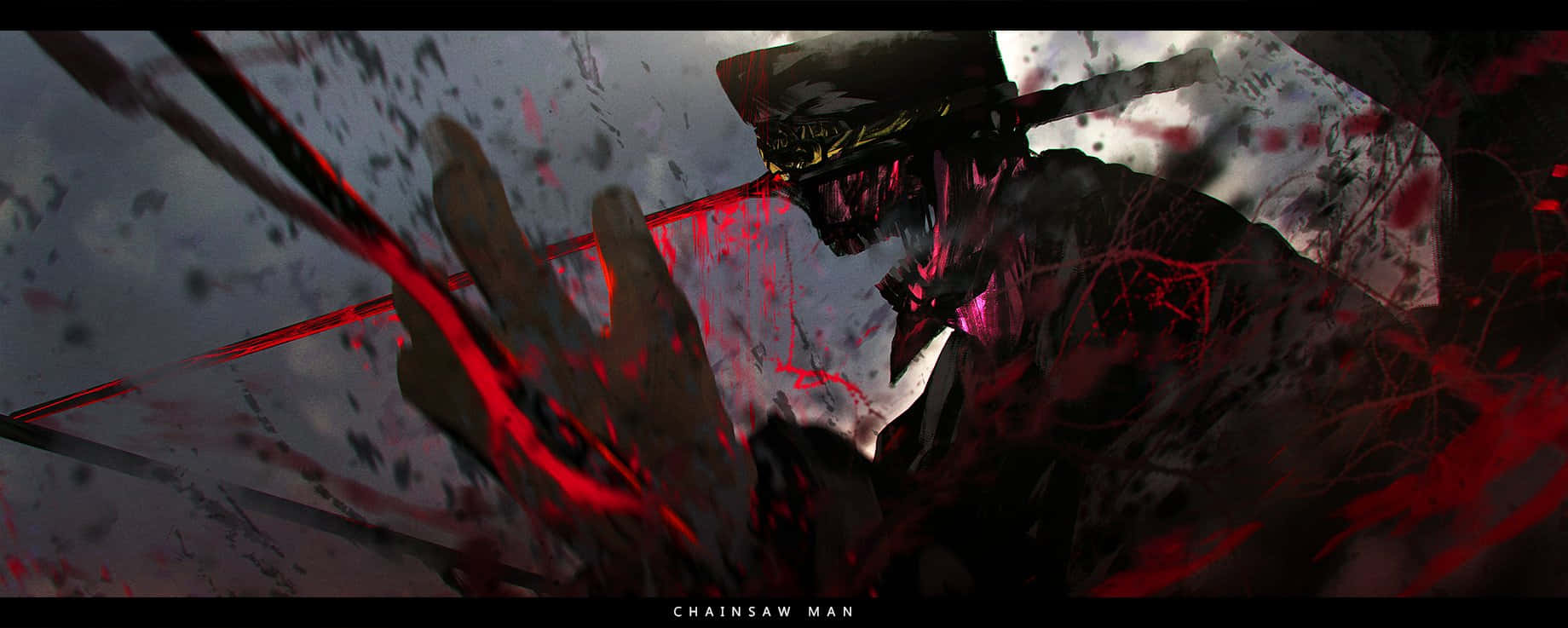 Escena De Batalla De Katana Man De Chainsaw Man Fondo de pantalla