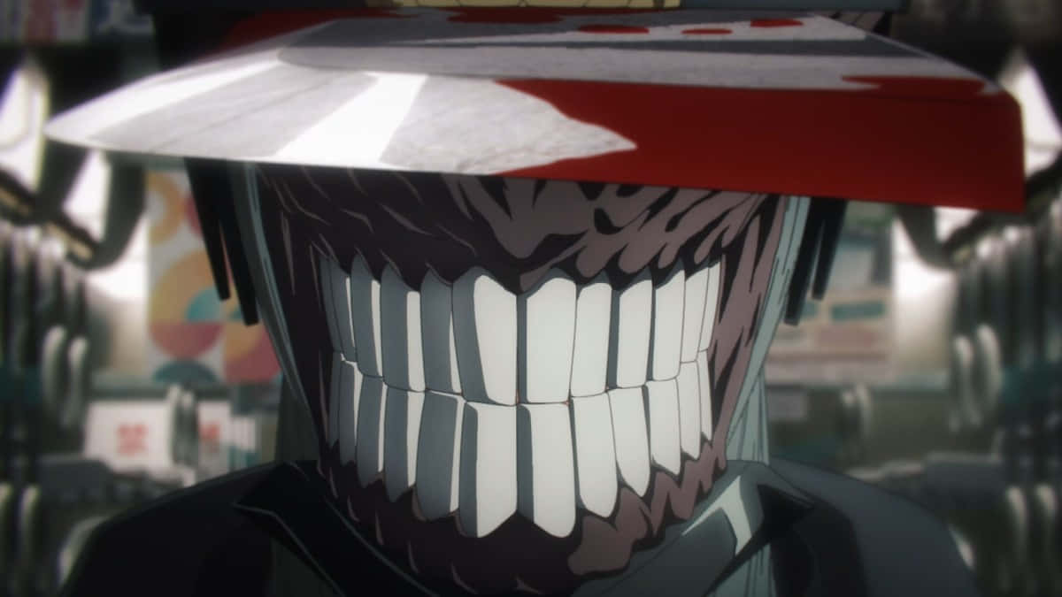 Sonrisa De Katana Man De Chainsaw Man Fondo de pantalla